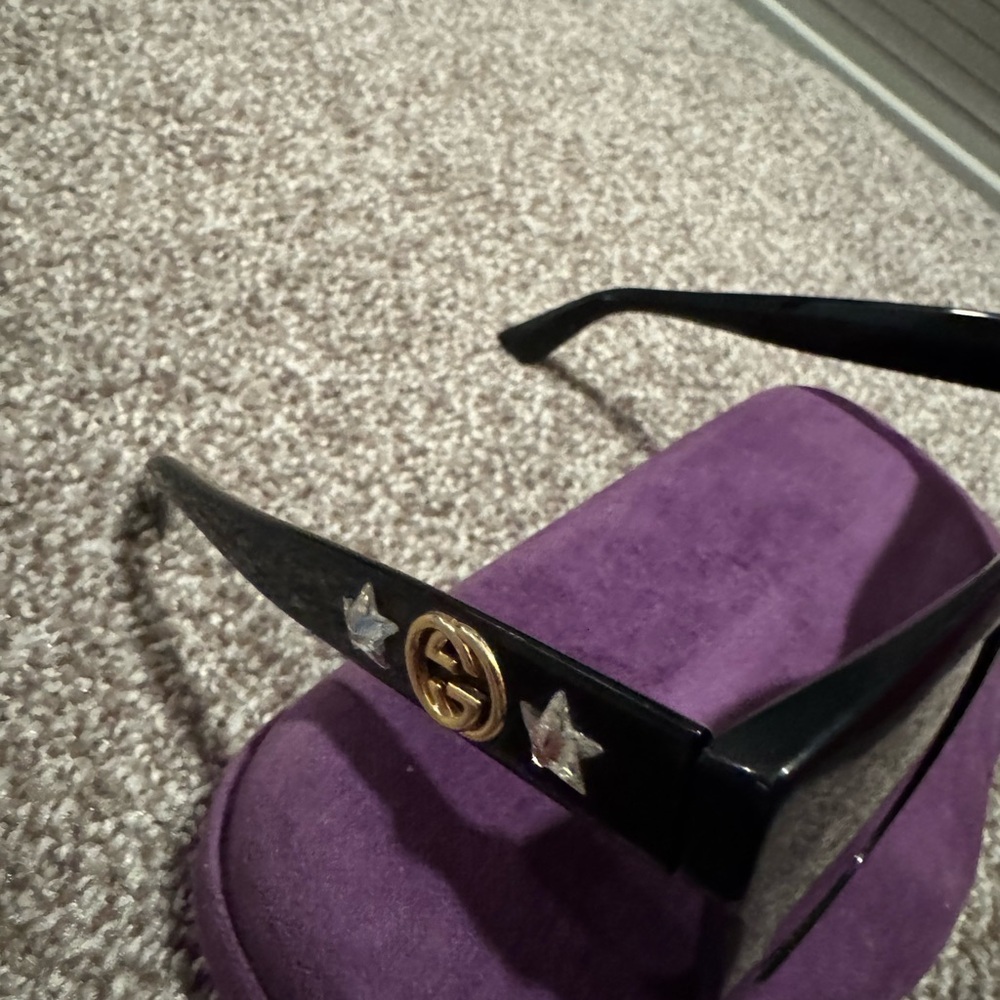 Gucci Black Sunglasses with Gold Logo